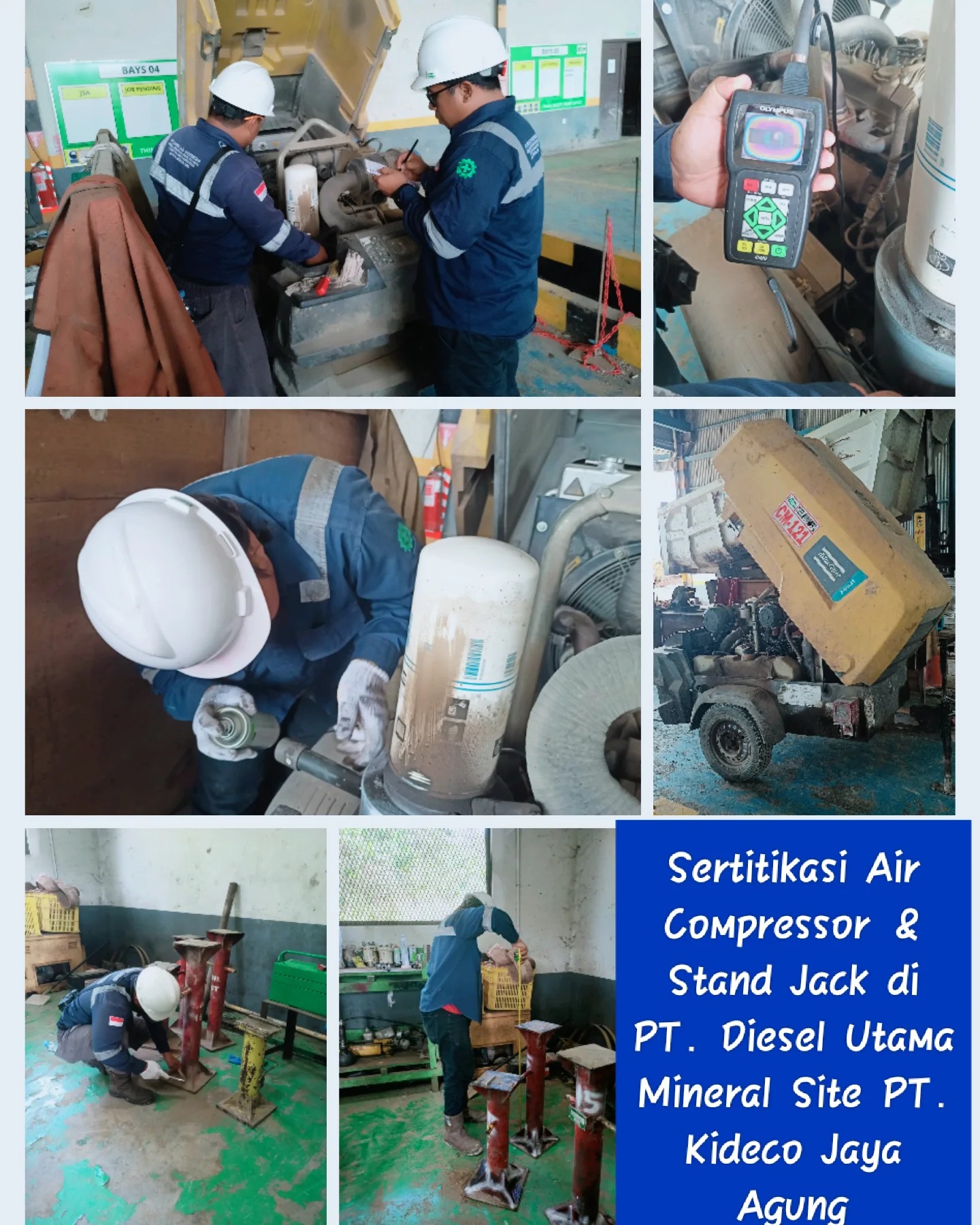 Sertifikasi Air Compressor & Stand Jack di PT. Diesel Utama Mineral Site PT. Kideco Jaya Agung – Batu Sopang – Kalimantan Timur
